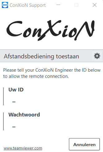ConXioN TeamViewer voorbeeld