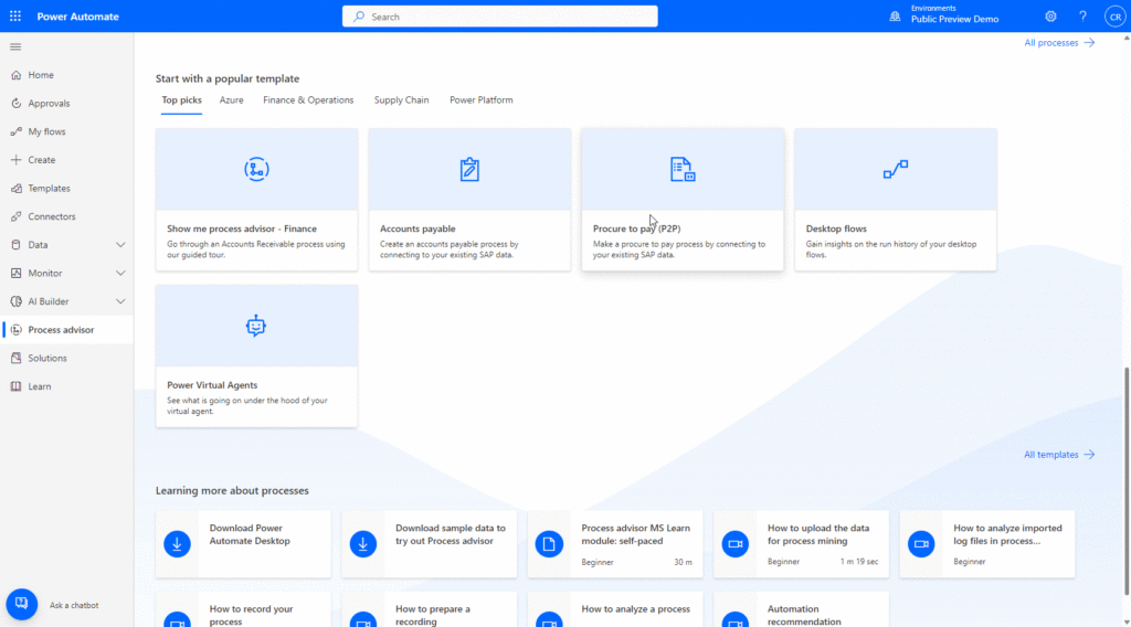 Power-Automate-Process-Mining-Template