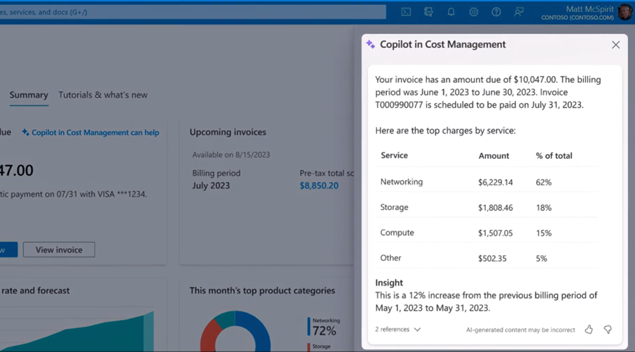 Microsoft copilot in azure voor cloud cost management